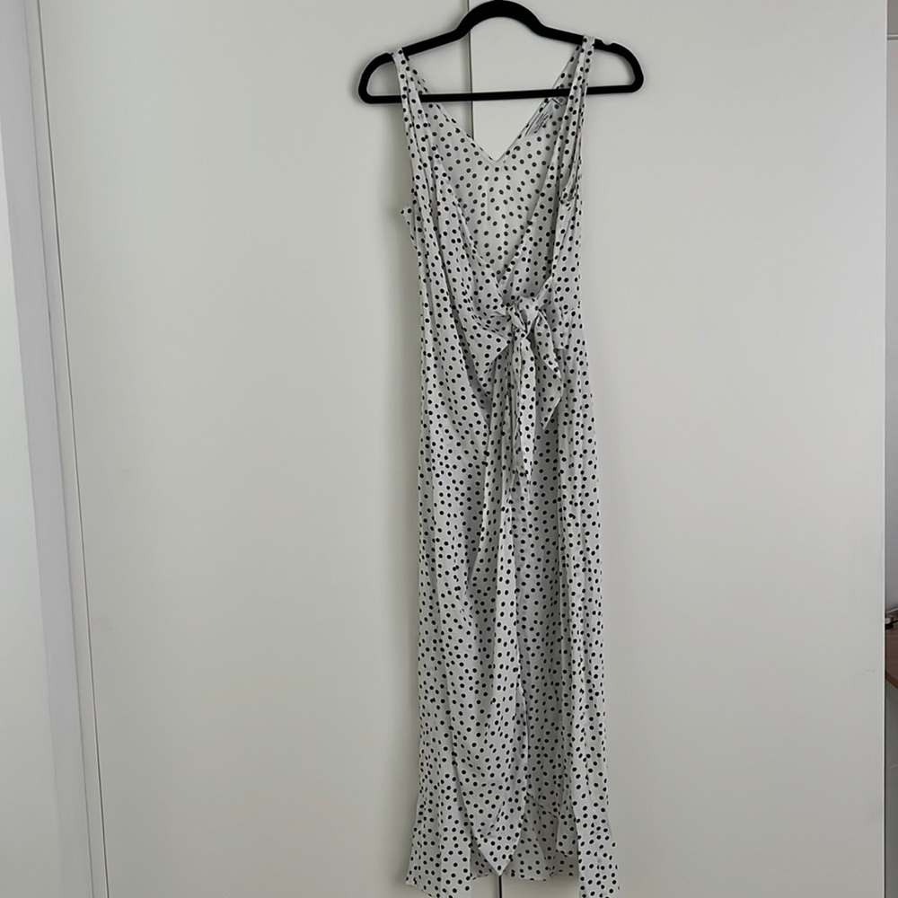 & other stories white sleeveless midi dress